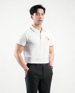 polo cotton thêu họa tiết