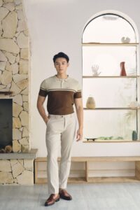Polo dệt kim thêu logo CF