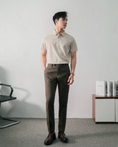 Polo không đường may gân chìm CF