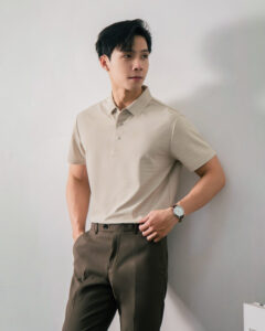 Polo không đường may gân chìm CF