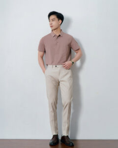 Polo không đường may gân chìm CF