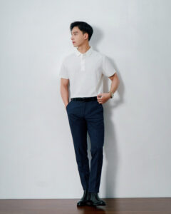 Polo không đường may gân chìm CF