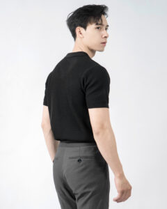 polo dệt kim trơn
