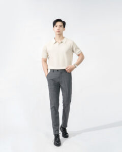 Polo dệt kim trơn