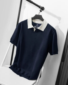 polo dệt kim cộc tay nam
