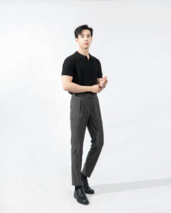 Polo dệt kim trơn Ceffylo