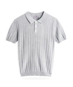 Polo dệt kim trơn 6M CF P232S10110250318 - Xám nhạt