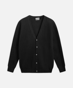 Áo khoác Cadigan len Ceffylo form relax fit L232S1019251019 - Đen