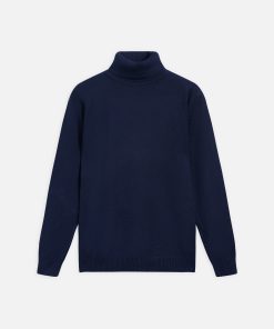 ÁO LEN DÀI TAY CỔ LỌ CEFFYLO L02S1019241018 - Xanh Navy