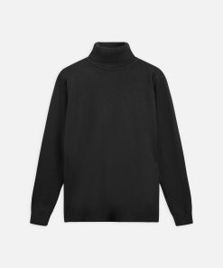 ÁO LEN DÀI TAY CỔ LỌ CEFFYLO L02S1019241018 - Đen