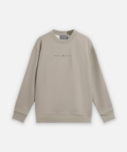 Áo nỉ Ceffylo lót lông ngực in chữ AN232S919251022 - Camel