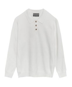 POLO LEN DÀI TAY CỔ CÚC CF P232S1019241017 - Trắng