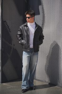 Áo khoác da nam lót lông