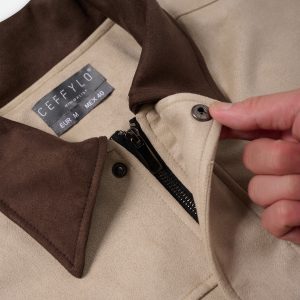 áo kháoc da lộn phối cổ