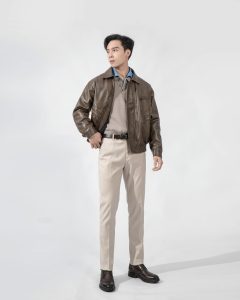 áo khoác da nam lót lông