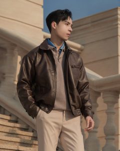 áo khoác da nam lót lông