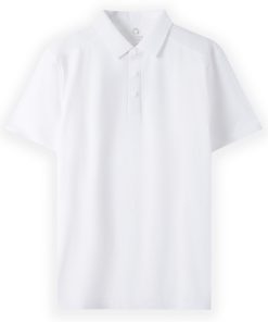 Polo không đường may trơn đáp vai CF260310 - Trắng
