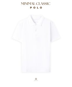 Polo nam cộc tay trơn CF260324 - Trắng