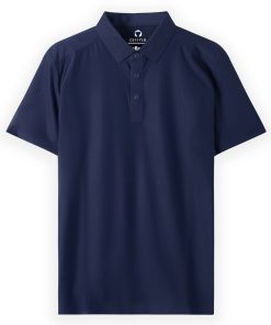 Polo không đường may trơn đáp vai CF260310 - Xanh navy