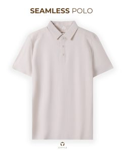 Polo không đường may trơn đáp vai CF260310 - Be
