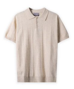 Polo cộc tay dệt kim nam CF260423 - Be