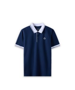 Polo nam phối bo CF260701 - Xanh navy