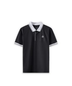 Polo nam phối bo CF260701 - Đen
