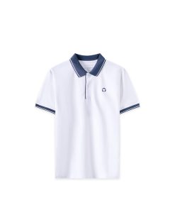 Polo nam phối bo CF260701 - Trắng