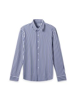 Sơ mi dài tay kẻ sọc CF260111 - Xanh navy