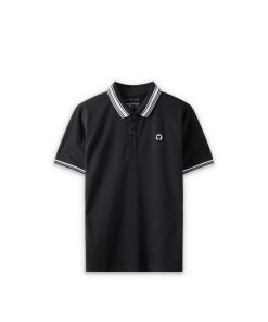 Polo nam bo kẻ CF260702 - Đen